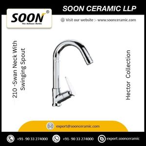 Basin Faucet 210 <b>Swinging</b> Spout Stainless Steel Polished Sustainable Traditional Wall-Mounted <b>Single</b> Handle 1 Year - Product Image 4