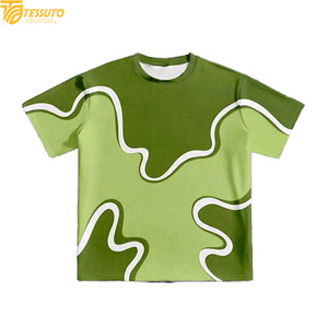 T-shirt personnalisé à impression par sublimation pour homme, style streetwear oversize, tee-shirt graphique décontracté à épaules tombantes en coton et polyester - Product Image 1
