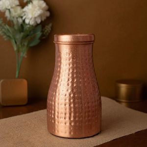 Designer Hammer Finish Copper Water Bottle Handmade Metal Bottle for Corporate <b>Gifts</b> and Promotions - Product Image 5