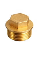 Raccord hexagonal en laiton de haute qualité C-Way, filetage BSP NPT de 1/2 à 2 pouces, PN16, finition naturelle, pour conduites d'eau, d'huile et de gaz