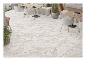 Matériau de surface architectural de qualité supérieure, carrelage en porcelaine imitation marbre 60x120cm, carrelage en porcelaine de qualité commerciale, finition marbre, résistant aux taches - Product Image 2