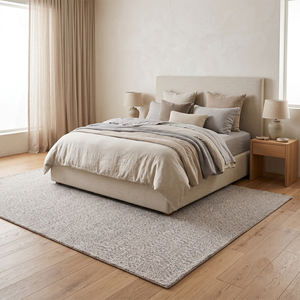 DECORDEC Beige Ivory Wool Geometric Diamond Hand Tufted Thick Eco-Friendly Non-Slip Raised Linear Texture Contemporary Area <b>Rug</b> - Product Image 3