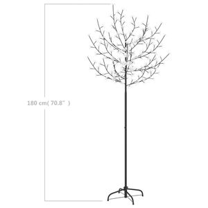 Reposabrazos Ajustables de 6 pies para Árbol de Navidad, Decoración Festiva de Plástico Azul y Blanco - Product Image 6