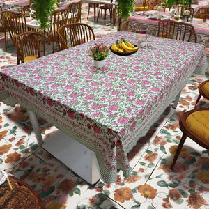 Mantel de Algodón Ecológico con Estampado Floral Hecho a Mano, Diseño Moderno para Bodas, Fiestas y Uso Doméstico, Venta al Por Mayor - Product Image 3