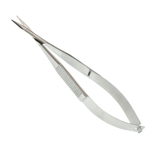 Tijeras Vannas de 3 Pulgadas Curvas con Puntas Muy Delicadas y Afiladas, de Acero Quirúrgico Inoxidable, para Microdiscección Oftálmica - Product Image 3