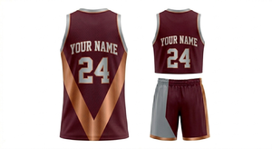 ชุดบาสเก็ตบอลแบบกำหนดเอง ผู้ผลิต OEM ชุดยูนิฟอร์มทีมพิมพ์ลายระเหิด โพลีเอสเตอร์ระบายอากาศได้ดี - Product Image 4