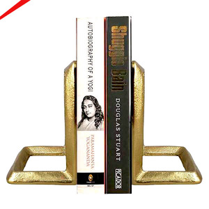Classic Metal Bookends Album <b>Book</b> Holder Accessories For Home Office <b>Library</b> Desk And Shelf Styling - Product Image 3