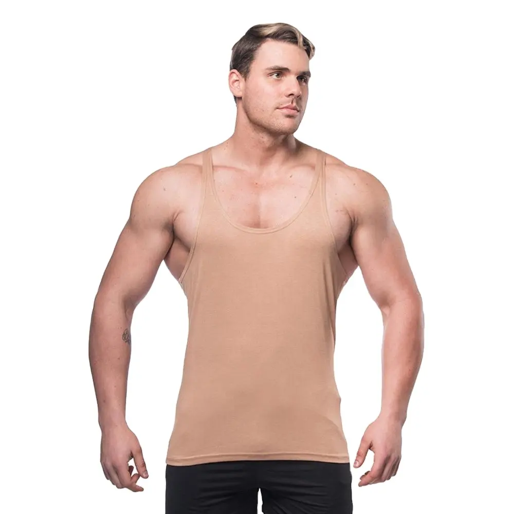 Toptan erkek spor giyim tankı üstleri özel erkek tankı üstleri özel Logo kas fit düz tank üstleri kas tank top Activewears yelekler