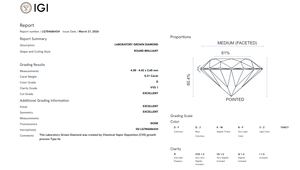 Diamante Cultivado en Laboratorio con Certificación IGI de 0.31 Quilates, Corte Brillante Redondo, Color D, VVS1, HPHT CVD, Diamante Suelto para Joyería de Oro Sólido - Product Image 3
