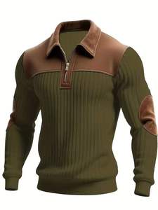 Sweat-shirt demi-zippé personnalisé, mi-lourd, avec poignets en tricot côtelé pour les programmes de vente au détail saisonniers - Product Image 2
