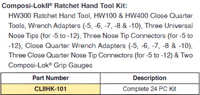 Kits d'outils pneumatiques robustes Composi-Lok pour l'installation et le retrait, modèle complet 16 pièces 4060KIT