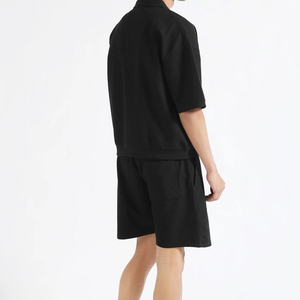 Conjunto de Polo Premium para Hombre |   Conjunto Casual de Verano de 2 Piezas con Pantalones Cortos |   Camiseta y Pantalones Cortos Negros Personalizados con Cuello |   Fabricación a Granel - Product Image 2