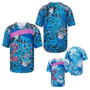 Maillot de softball unisexe noir à manches courtes, boutonné sur le devant, imprimé par sublimation, respirant, en polyester, coupe régulière pour adulte, toutes saisons - Product Image 6