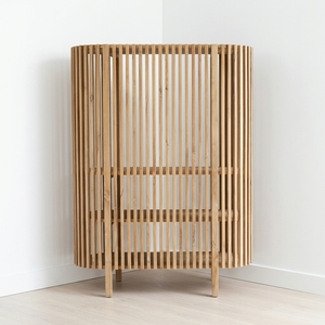 Étagère d'angle en teck naturel pour livres, bibliothèque en bois massif, mobilier de salon, fournisseur B2B, exportation sur mesure - Product Image 3
