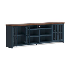 Bridgevine Home Nantucket Console da 96 pollici supporto TV Blue Denim Whiskey finitura nessun assemblaggio richiesto per TV fino a 100 pollici - Product Image 4