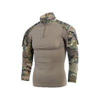 Maillot de paintball noir à manches longues avec empiècements en mesh et col zippé pour les jeux de tir en extérieur