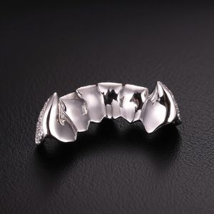 Grillz de Dientes Unisex Estilo Hip Hop con Diamantes en Forma de Espiga, Microincrustaciones y Corte Brillante Redondo, para Uso Diario, Joyería Corporal - Product Image 5