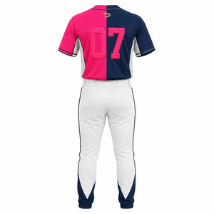 Ensemble Maillot et Pantalon de Softball Personnalisé OEM pour Homme, 2 Boutons, Fermeture à Patte, Tenue de Sport Performance pour Équipe, Fabricant - Product Image 3