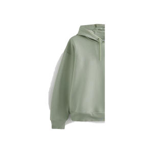 Sweat à capuche oversize personnalisé pour femme, coupe ample, coupe-vent, écologique, délavé à l'acide, avec badge, 100 % coton, hiver - Product Image 6