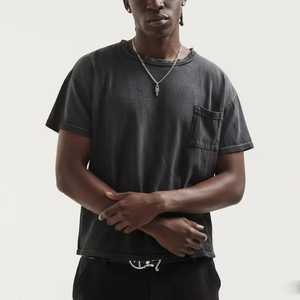 เสื้อยืดแขนสั้นผู้ชายผ้าวาฟเฟิลคอตตอน 100% ขายส่ง น้ำหนัก 220 กรัม แบบเรียบ แห้งเร็ว ระบายอากาศได้ดี รับสั่งทำตามแบบ - Product Image 2