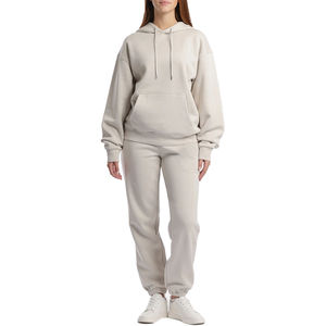 Ensemble de survêtement deux pièces pour femme avec sweat à capuche et col montant, couleur et logo personnalisables, vente en gros Pakistan - Product Image 1