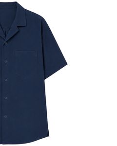 Customized Dark Navy Blue Oversized Casual Men <b>Shirt</b> <b>Half</b> Sleeve <b>Button</b> Up Cuban Collar Loose Fit Summer Fashion Wear Top <b>Shirt</b> - Product Image 4