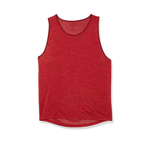 Camiseta sin Mangas Casual para Hombre, para Gimnasio y Entrenamiento, Transpirable, Absorbe la Humedad, Poliéster/Algodón, Ropa Deportiva, Servicio Personalizado OEM - Product Image 1
