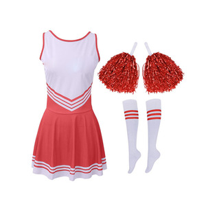 Robe de cheerleading sans manches en polyester à séchage rapide pour femmes, uniforme d'équipe personnalisé, idéale pour l'école, la pratique, la danse et le sport. - Product Image 1