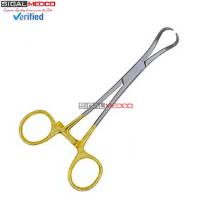 Pinzas de Reducción Ósea de Calidad Premium, 5.5 Pulgadas, Puntas Curvas y Puntiagudas, Bañadas en Oro, Instrumento Quirúrgico Ortopédico Alemán - Product Image 4
