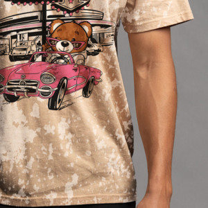 T-shirt streetwear de haute qualité pour hommes, tissu épais, 100% coton, 300 g/m², personnalisable, effet vintage délavé à l'acide, pour garçons. - Product Image 3