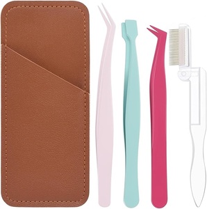 Pinzas Profesionales para Extensión de Pestañas, Pinzas para Pestañas con Logotipo Personalizado, Pinzas de Acero Inoxidable - Product Image 1