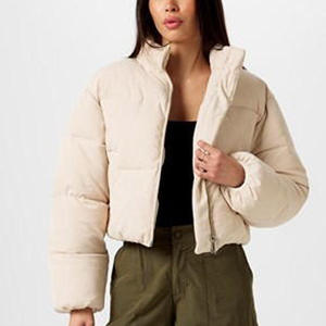 Wholesale High Quality <b>Women</b> Winter Bomber Coats Thick <b>Lightweight</b> Cotton Puffer <b>Jackets</b> Stripe Pearls Diamonds - Product Image 6