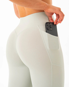 Simple Solid Women Yoga <b>Legging</b> <b>with</b> Side <b>Pockets</b> Lightweight Breathable Four-Way Stretch Knitted Fabric 2026 Wholesale - Product Image 5