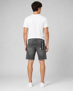 Shorts amples de qualité supérieure, shorts en jean personnalisés en gros, shorts en jean mi-longs pour hommes, shorts en jean tendance pour hommes - Product Image 5