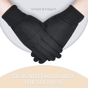 Guantes Formales Negros de Algodón con Cierre a Presión para Traje de Esmoquin, Guantes para Ceremonias y Eventos - Product Image 4