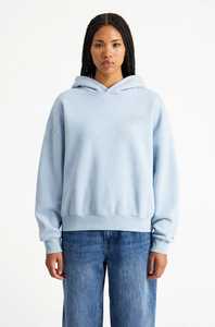 ONETEN APPARELS <b>Women's</b> Light <b>Blue</b> Hooded Zip-Up Drop Shoulder Back Print <b>Fleece</b> Sweatshirt - Product Image 4