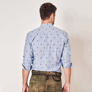 Camisas Casuales Elegantes para Hombre, Manga Larga, Corte Entallado, Estilo Bávaro, Camisa Bávara para Hombre - Product Image 2