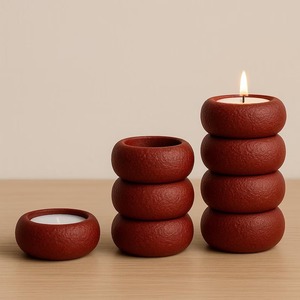 Handcrafted Resin & Wood Scented <b>Candle</b> Candlestick Holder Customized Shape for Home Decoration Valentine's Day Wedding Gifting - Product Image 1