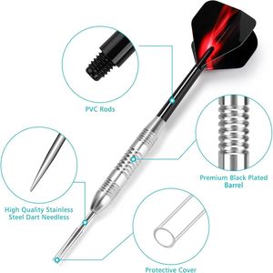 ชุดลูกดอกโลหะ 24 กรัม ระดับมืออาชีพ 12 ชิ้น ปลายเหล็ก สำหรับกระดานปาลูกดอก - Product Image 2