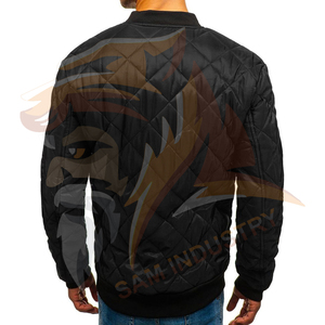 Blouson bomber avec logo personnalisé disponible au prix de gros, blouson d'hiver pour homme de haute qualité avec broderie personnalisée - Product Image 3