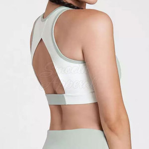 Women Workout Sports Bra High for <b>Running</b> Gym Yoga Fitness <b>Padded</b> Adjustable Straps Breathable Mesh Athletic Activewear Front - Product Image 2