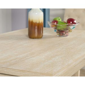Tavolo da Pranzo con Gambe Tornite e 4 Sedie Imbottite, Set da Pranzo Amonia 5 Pezzi - Product Image 2