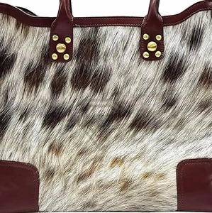 Bohemian Hair On Cowhide Leather <b>Tote</b> <b>Bag</b> Genuine Leather <b>Vintage</b> Shoulder <b>Bag</b> Lightweight <b>Tote</b> - Product Image 3