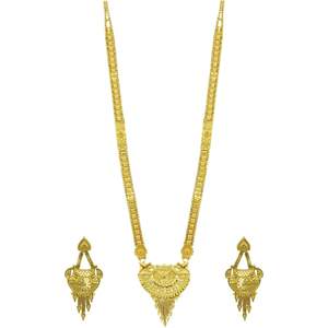 Joyería de Latón al por Mayor, Chapada en Oro de 14K, 18K, 24K, Conjunto de Joyería Larga Tradicional - Product Image 2