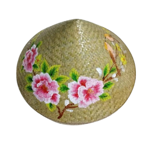 Casquette conique ajustable en feuilles de palmier naturelles, fabriquée à la main au Vietnam, traditionnelle, pour l'extérieur, les voyages, la décoration, souvenir, plage, jardinage - Product Image 1