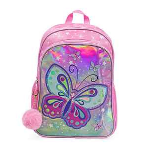 Sac à dos papillon personnalisable pour filles, en tissu Oxford, avec compartiment pour sac à déjeuner, 20-36L, résistant à l'eau, vente chaude, directement de l'usine - Product Image 5