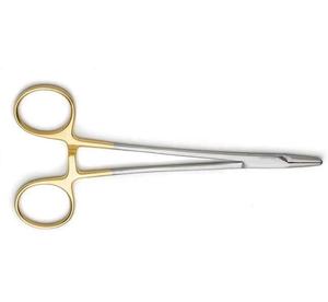 Pince porte-aiguille professionnelle 14-cm pince à Suture chirurgicale demi or pince à salle d'opération chirurgicale en acier allemand - Product Image 5