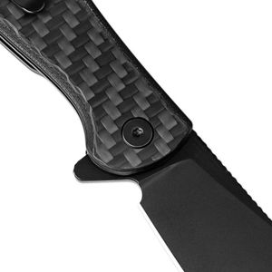 Cuchillos Plegables para Exteriores con Hoja Ancha Negra, Mango Ergonómico de Varias Capas y Diseño Práctico para Llevar en el Bolsillo, para Uso Diario - Product Image 5