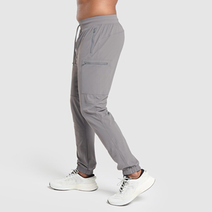 Pantalon de survêtement pour homme, respirant, léger, en molleton doux, décontracté, pour l'hiver, en coton, avec cordon de serrage - Product Image 2
