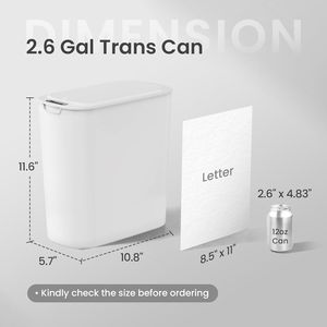 Cestino per Rifiuti da Bagno Intelligente da 2,6 Galloni con Coperchio Senza Contatto - Product Image 2